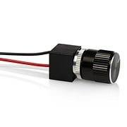 12 Volt DC Dimmer for LED, Halogen, Incandescent - RV, Auto, Truck, Marine, and Strip Lighting - Short Shaft - Black
