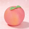 thumbnail image 6 of Peach Squish Toy, 3*3In Squeeze Peach, Realistic Pink Peach Slow Rebound Stress Relief Fidget Toy, 6 of 7