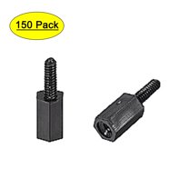 Uxcell M2x6mm 6mm Male to Female Hex Nylon Spacer Standoff 150pcs