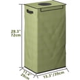 thumbnail image 3 of GILLAS Green Recycling Bin, 110L, Plastic, Rectangular, Washable, Home Recycling Bin with Removable Reusable Inner Bags for Bottles Cans Glass Plastics, 3 of 8