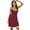Wine Red, variant on FJUCHAI Womens Sleepwear Nightgowns V Neck Sleepwear Cotton Adjustable Shoulder Nightgowns Summer Sleepshirt for Women S-XXL