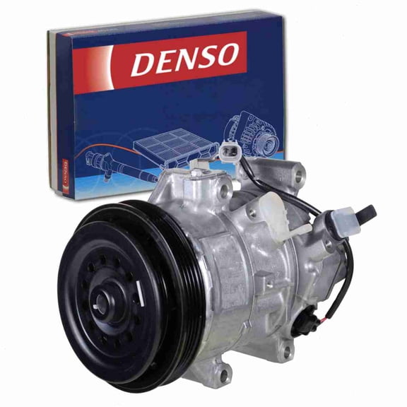 DENSO AC Compressor & Clutch compatible with Toyota Yaris 1.5L L4 2007-2011