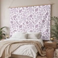 thumbnail image 3 of Purple Flowers Tapestry for Bedroom Wall Hanging Tapestry, Vintage Country Plants Floral Herbs Ceiling Backdrop Tapestries Poster Blanket Wall Decor for Teens Room Living Room Dorm 55" x 73", 3 of 8