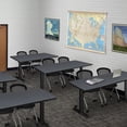 thumbnail image 2 of Regency Cain 48 x 24 in. T-Base Training Seminar Table- Grey & 2 Cadence Nesting Chairs, 2 of 7