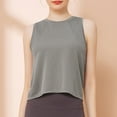 thumbnail image 4 of Chbgutlmr Workout Tops for Women Crewneck Sleeveless Running Tees Athletic Loose Breathable Yoga Tops, 4 of 5
