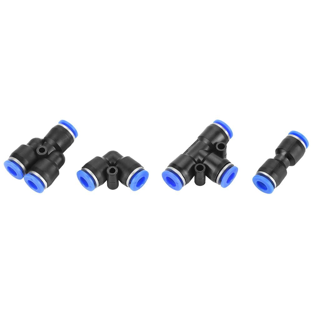 6mm Tube 1/4 Inch Quick 40pcs OD Pneumatic Connector Air Line Fittings Tool New 