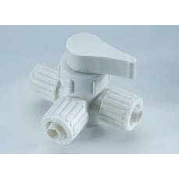 Elkhart Supply 6913 0.5 in. Female x 0.5 in. Flair 3-Way Shut Off Valve
