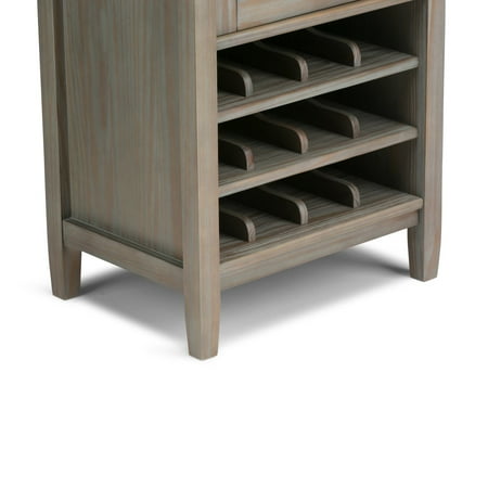 Simpli Home - Warm Shaker High Storage Wine Rack - Tobacco Brown