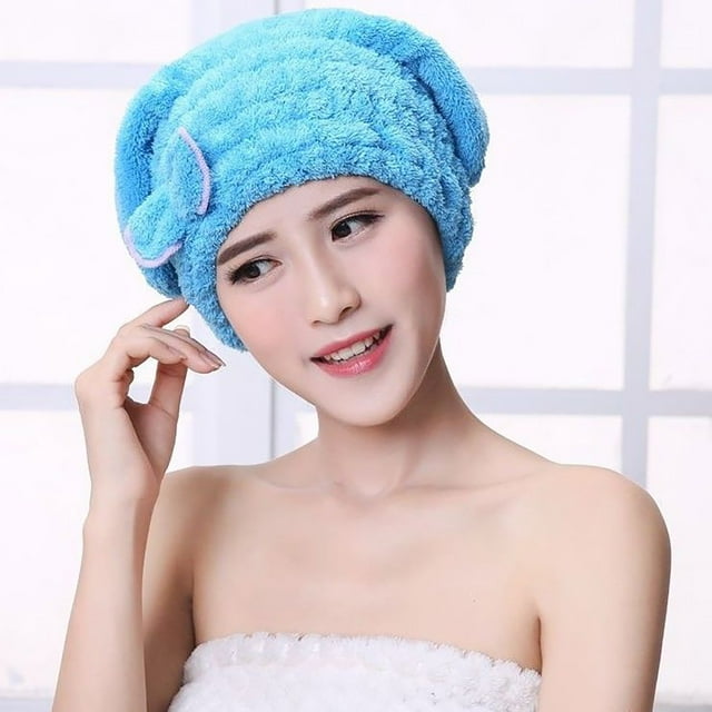Pompotops Microfiber Drying Cap Professional Soft Absorbent Bandana Hair Towel Quick Dry Bandana With Bow Knot For Curly Long Thick Wet Hair Clearance
