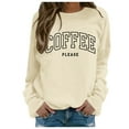 thumbnail image 2 of Women's Sweatshirts Crew Neck Letter Printed Pullover Long Sleeve Winter Fall Tunic Fashion Y2K Tops, 2 of 4