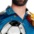 thumbnail image 5 of Football Men's Short Sleeve Shirts, Casual, Printed, Button Down, Beach Shirt - Spread Collar Tops for Summer Beach Fun, 5 of 6