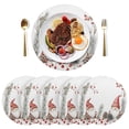 thumbnail image 3 of Ryvnso Watercolor Christmas Gnomes Round Plate Mats Dining Table Placemat 1 Piece for Holiday Decoration, 3 of 7