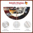 thumbnail image 3 of Xecao Retro American Eagle A Pattern Christmas Tree Skirt Round Xmas Tree Mat Base Cover for Holiday Home Decorations-30", 3 of 6