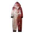 thumbnail image 1 of Family Halloween Pjs Matching Sets Halloween Print Long Sleeve Zippered One Piece Pajama Hooded Jumpsuit Winter Halloween Pjs Family Set, 1 of 3