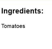 Mother Earth Products Dehydrated Tomato Dices Flakes, 2 Cup Mylar Bag 5 oz