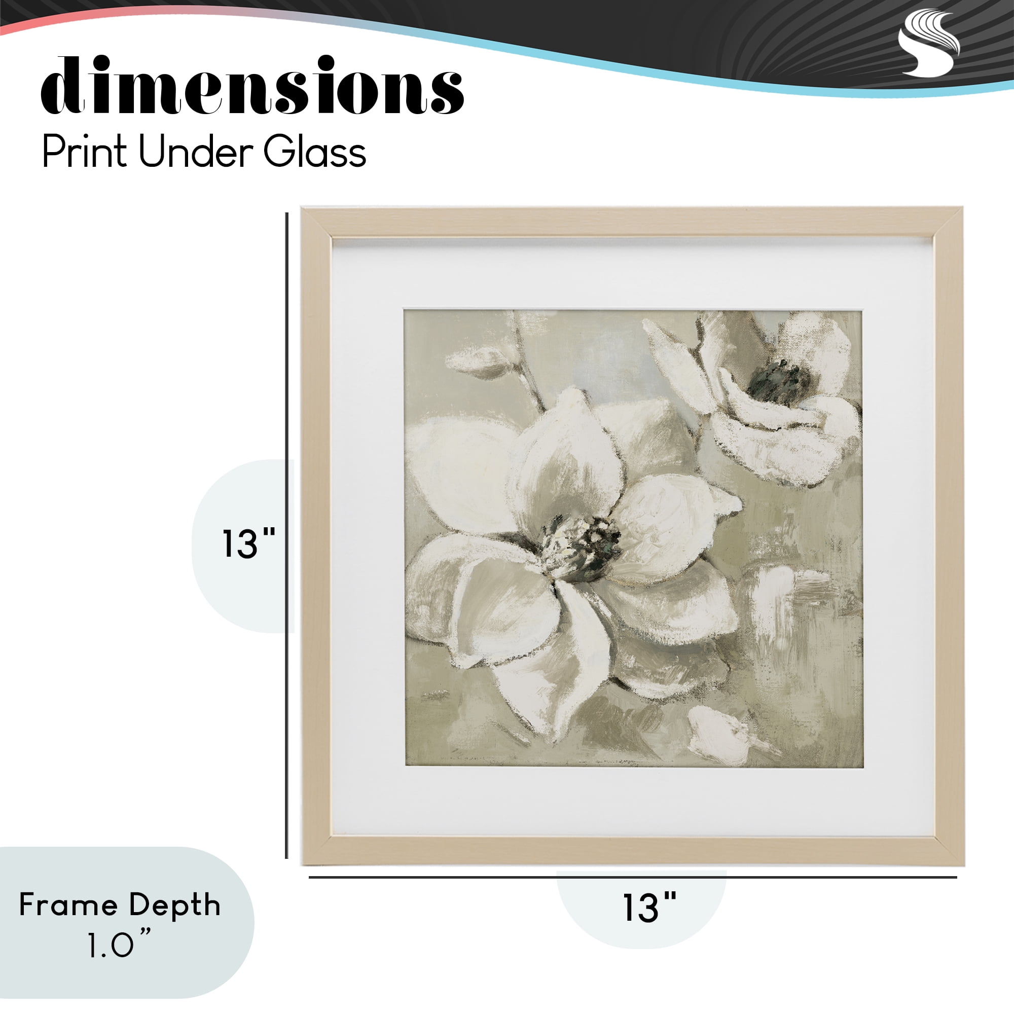 Stupell Industries Magnolias After Rain Birch Framed Print Under Glass, design by Lanie Loreth