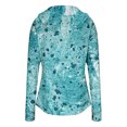 thumbnail image 5 of UPF 50+ Sun Protection Hoodie for Women - Abstract Fluid Art Print Long Sleeve Zip Up Jacket with Thumbholes & Pockets, Lightweight Summer Active Rash Guard Green L, 5 of 6