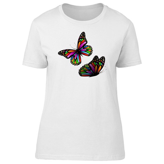 Big Colorful Butterflies Tee Women's -Image by Shutterstock