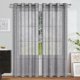 thumbnail image 4 of CaiYueKe Semi Sheer Curtains with Silver Embossed Pattern Modern Window Treatments for Living Room Bedroom Polyester Grommet Top Blackout Drapes Home Decor, 4 of 7
