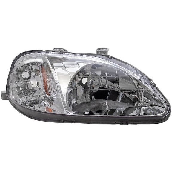 Right Headlight Assembly - Compatible with 1999 - 2000 Honda Civic