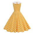 thumbnail image 4 of Noric Women's Vintage Polka Dot Midi Dresses Sleeveless Swing Dress Peter Pan Collar Casual Summer Dresses, 4 of 9