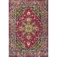 thumbnail image 3 of JONATHAN Y MODERN PERSIAN 3 x 5 Area Rug, Brooklyn Geometric Medallion - Red/Pink, MDP207C-3, 3 of 9