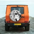 thumbnail image 6 of Pofeuu Floral Sugar Skull Portrait Print Spare Tire Wheel Cover for Car Truck SUV Camper Universal Fit Spare Tire Cover RV Spare Tire Covers-15 inch, 6 of 6