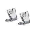 thumbnail image 1 of Visol VCUFF610 The Diamond Inlaid Crystal Chrome Plated Cufflinks, 1 of 1