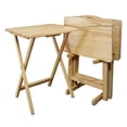thumbnail image 1 of Casual Home 660-40 5 Piece Tray Table Set, Natural, 1 of 5