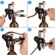 thumbnail image 3 of Juego de abridor de botellas de vino, abrebotellas de tornillo de corcho con cortador de papel de aluminio, tapón de vino y espiral adicional, 3 of 3
