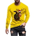 thumbnail image 2 of Blusas y camisas de manga larga con cuello redondo para hombre Blusa de manga larga con cuello redondo y estampado navideño para hombre Blusa de poliéster para hombre, 2 of 3