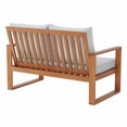 thumbnail image 6 of Alaterre Furniture Grafton Eucalyptus Wood 4-Piece Set with 2 Chairs, Bench and Cocktail Table, Natural, 6 of 10