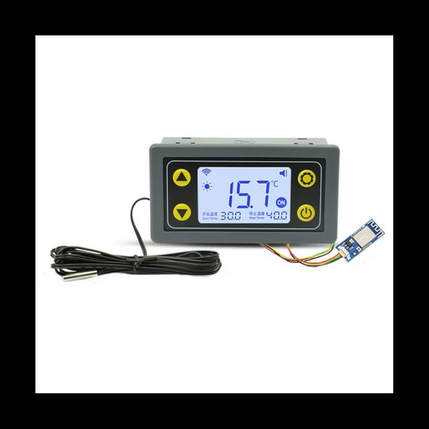 ST10W 10A MóDulo Controlador de Temperatura del Termostato WIFI Remoto DC6-30V AplicacióN de CalefaccióN Temporizador Medidor de Temperatura de Trabajo A