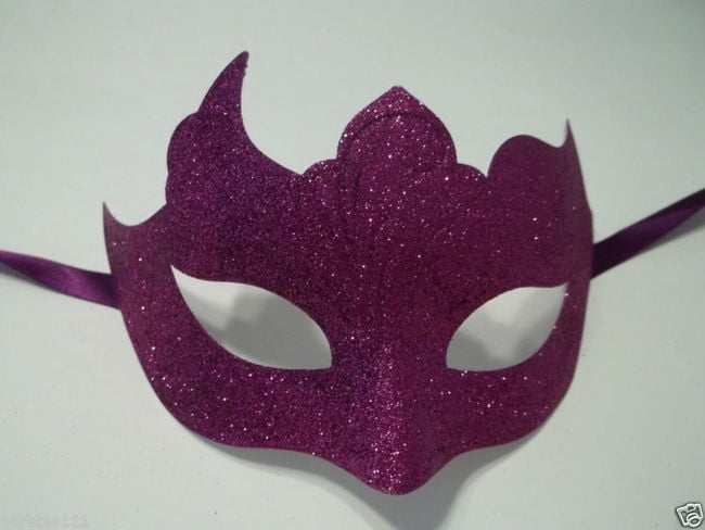 Fierce Masquerade Mardi Gras Child Venetian Mask Black Purple Pink Blue Orange 