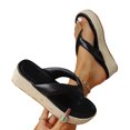 thumbnail image 4 of uublik Women Slippers for Home Breathable Fabric Soft Sole House Shoes Non Slip Beach Slippers, Black, 4 of 7