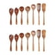 thumbnail image 1 of cucharas de madera para cocinar juego de espátula de cocina de madera de teca natural para incluir 14 unidades, 1 of 5