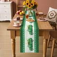thumbnail image 2 of Saint Patrick's Day Table Runner 48 Inches Long Farmhouse Dress Scarves, Luck Leaves Car Green Buffalo Plaid Dining Tablerunner for Coffee Table/Kitchen Island/Party Décor, 13" x 48", 2 of 8