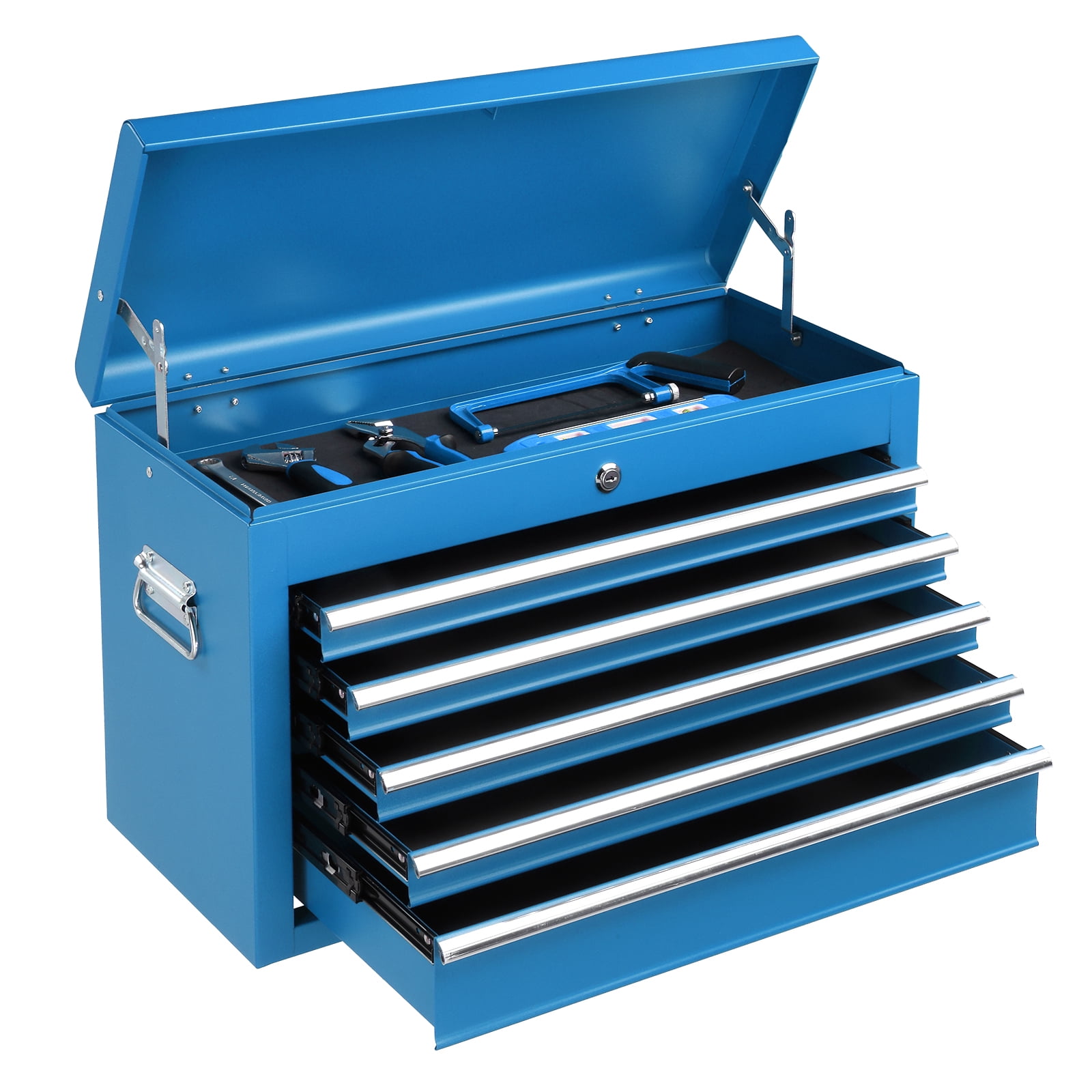 TOPGAN工具箱 Ktaxon Tool Box, Steel 5-Drawer with Top Storage Tray, Handle