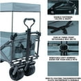thumbnail image 5 of 140L Collapsible All-Terrain Wagon Cart   Foldable with Removable Canopy  Cooler Bag & Brake Wheels for Camping  Beach & Shopping, 5 of 7