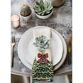 thumbnail image 2 of Rustic Christmas Cloth Napkins Set of 8 Reusable Dinner Napkins, Snowflake Xmas Christmas Tree Cocktail Napkin Washable Table Napkins for Wedding/Holiday Party/Baby Shower 20"x20", 2 of 7
