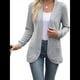 thumbnail image 2 of Suéter Cárdigan para Mujer, Abierto Al Frente, de Larga y con Bolsillos. Gris XXL, 2 of 9