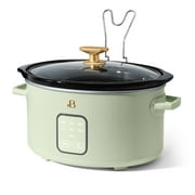 Beautiful 4Qt Slow Cooker with Touch-Activated Display, Sage Green by Drew Barrymore