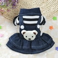thumbnail image 2 of PENGXIANG Robe en Jean pour Chiot Jupes en Denim Cowboy Robes Hiver Automne T-shirt Jupes, 2 of 4