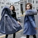 thumbnail image 1 of Abrigo acolchado de algodón suelto de longitud media Abrigo de invierno para mujer Abrigo acolchado de algodón adelgazante de corte entallado de moda, 1 of 5