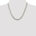 thumbnail image 4 of 925 Sterling Silver Curb Chain Styles Necklace 7 mm Pav‚ 20 inch, 4 of 4