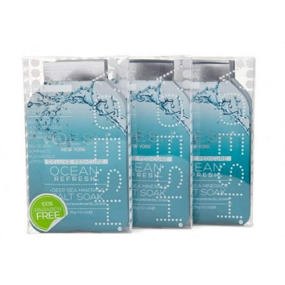 Voesh Pedi In A Box 4 In 1 Deluxe Pedicure Ocean Refresh (Pack Of 3)