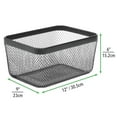 thumbnail image 5 of mDesign Steel Food Storage Organizer Bin Mesh Basket for Pantry - 2 Pack - Black, 5 of 8