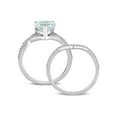 thumbnail image 4 of Everly Women's Aquamarine 14k White Gold Bridal Set, 4 of 6