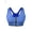 Blue, variant on Gustave 3-Pack Women's Zip Front Close Sports Bra Seamless Wirefree Padded Racerback High Impact Workout Gym Yoga Bras Tank Top "Size XL"
