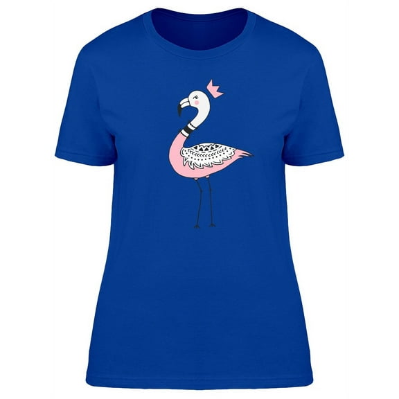 Girly Flamingo With A Crown T-Shirt Women -Image by Shutterstock, Female Medium